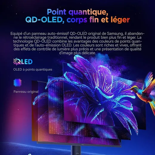 HKC GS27QES - 27" OLED QHD 360Hz 0,03ms Pivot Compatible G-Sync FreeSync