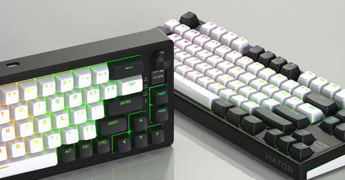 Hator Skyfall 80 MAG Ultima 8K TKL - Magnétique - Sans-Fil - RGB - Blanc/Noir, vue 9