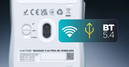 Hator Quasar 3 Ultima - Sans-Fil - RGB - Blanc / Bleu, vue 8