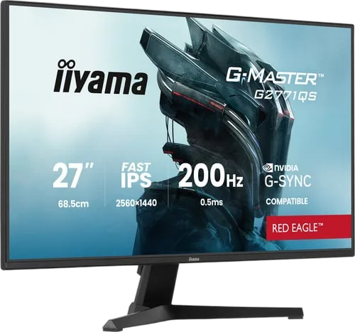 Iiyama G-Master G2771QS-B1 - 27" WQHD 200Hz Fast IPS 0.5ms G-Sync Adaptive Sync