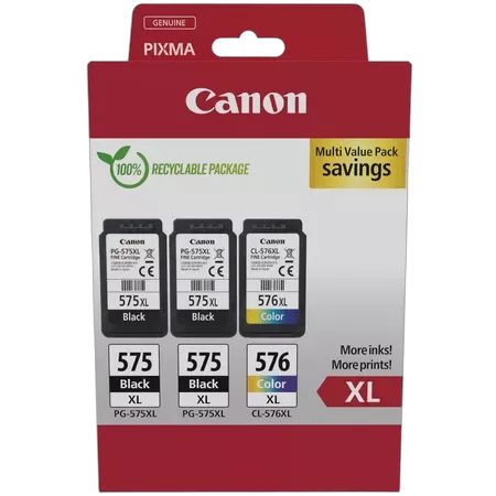 Canon Pack de 3 cartouches - PG-575XLx2/CL-576XL