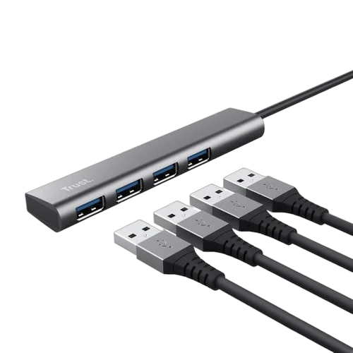 Trust HALYX - USB-C USB 3.2 - 4 ports USB-A, vue 3