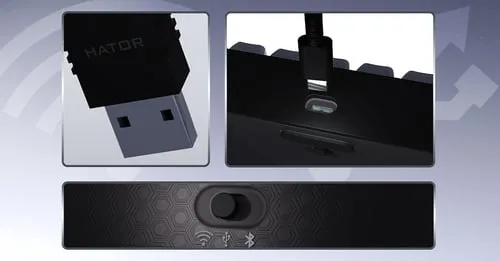 Hator Skyfall 65 Pro Wireless - Mécanique - Sans-Fil - RGB - Gris/Noir, vue 11