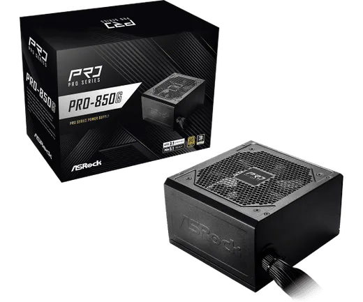 ASRock ATX 850W - 80+ Gold - PRO-850G Noir