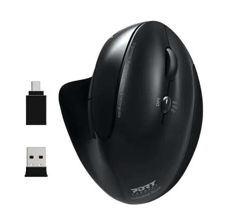 Port Ergonomic Rechargeable - Sans-Fil - Noir