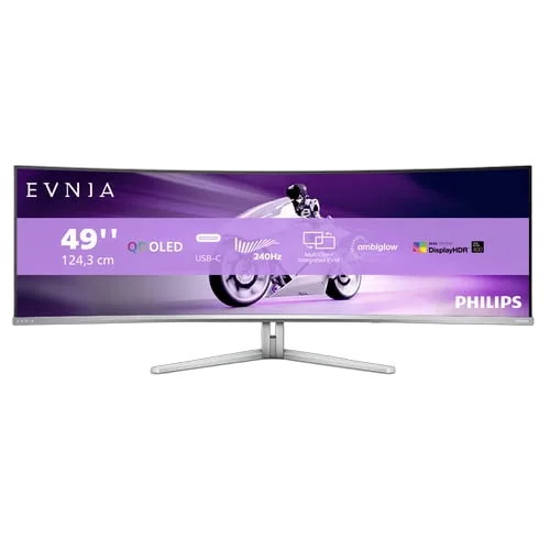 Philips EVNIA 49M2C8900/00 - 48.9" CURVE QD-OLED 240Hz 0.03ms USB-C Ambiglow Compatible G-SYNC