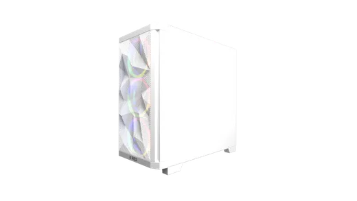 M.RED StarDust Mini Blanc ARGB - mT/sans alim./mATX, vue 8