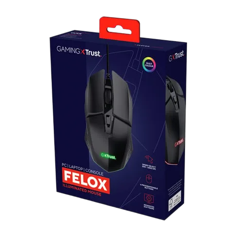 Trust Felox - Filaire - RGB - Noir, vue 5