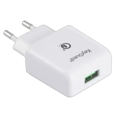 KEYOUEST Chargeur secteur ultra rapide USB - Blanc