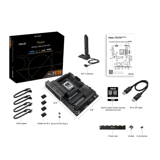 Asus ProArt X870E-CREATOR WIFI, vue 3