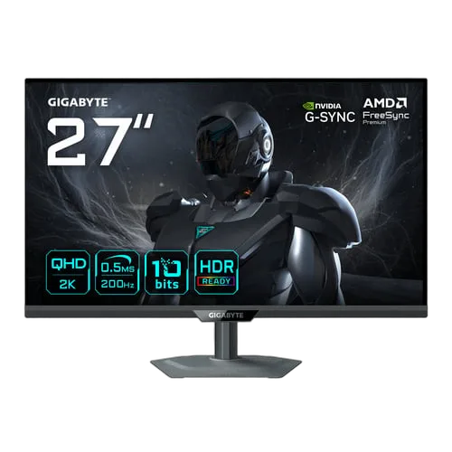 Gigabyte G27Q20 - 27" QHD 200Hz Fast IPS 0.5ms Pivot G-Sync compatible