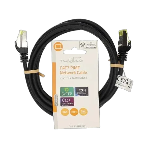 Nedis Câble RJ45 Cat7 S/FTP - 2m - Noir, vue 1