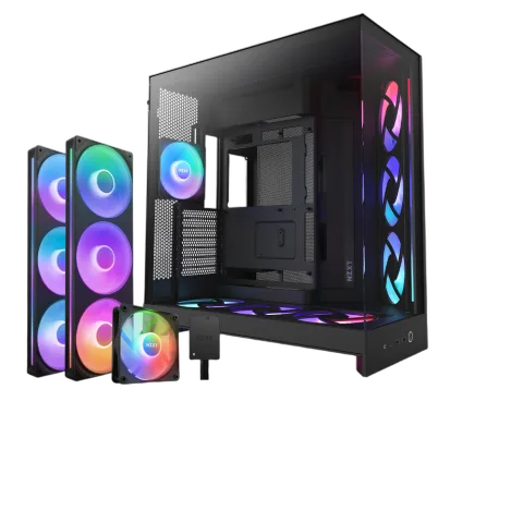 NZXT H9 Flow RGB+ Noir - MT/Sans Alim/E-ATX, vue 6