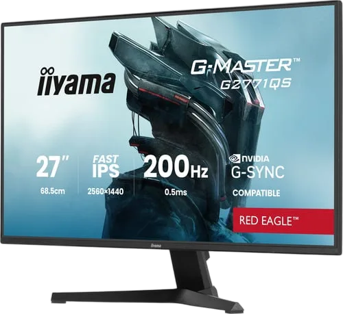 Iiyama G-Master G2771QS-B1 - 27" WQHD 200Hz Fast IPS 0.5ms G-Sync Adaptive Sync