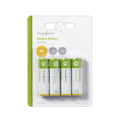 Nedis Piles Alcalines AA - Pack de 4
