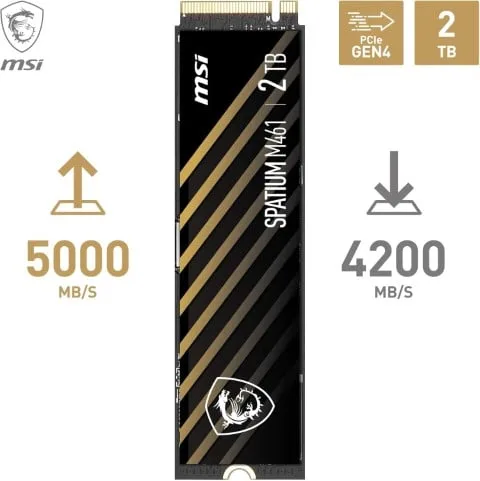 MSI SPATIUM M461 2To M.2, vue 4