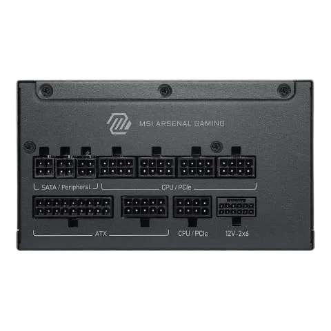 MSI ATX 1000W - 80+ Platinum - MAG A1000PLS PCIE5 Noir, vue 3