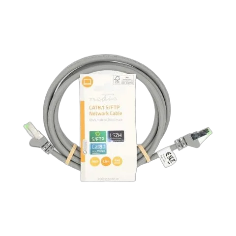 Nedis Câble RJ45 Cat8.1 S/FTP - 2m - Gris