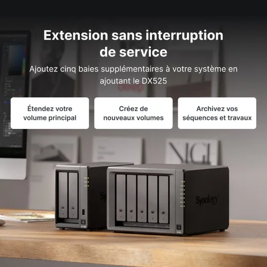 Synology DS925+ - 4 Baies (compatible disques tiers), vue 6