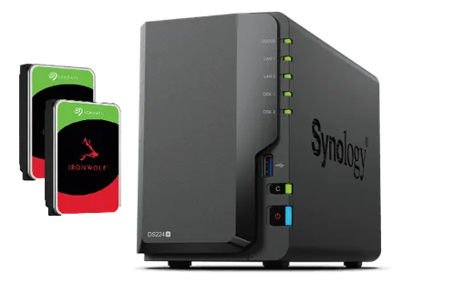 Synology DS224+ avec 2 disques Ironwolf 4 To ST4000VN006