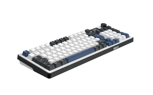 The G-LAB Keyz Elite 450 écran LCD - Mécanique - Sans-Fil - RGB - Blanc/Bleu