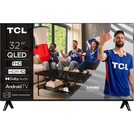 TCL 32S51K - 32" QLED FHD 60Hz Android TV Wifi Bluetooth HDR10, vue 1