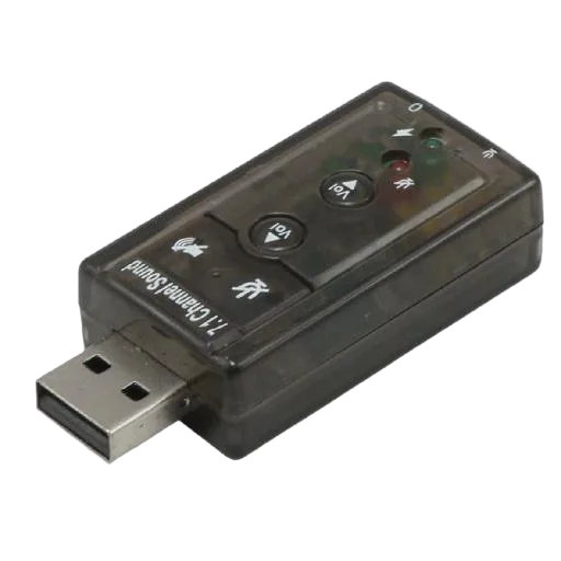 MCL Samar Mini  USB surround 7.1 entree/sortie jack, vue 1