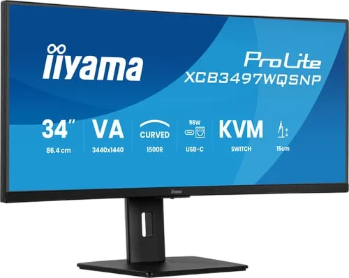 Iiyama XCB3497WQSNP-B1 - 34"CURVE UWQHD 120Hz VA 0,4ms USB-C KVM