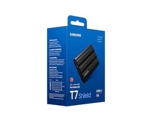 Samsung T7 SHIELD 1To Black, vue 10