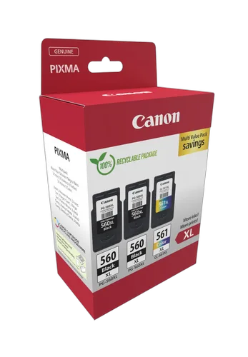 Canon Multipack Noires*2 + Couleur - PG-560XLx2/CL-561XL MULTI