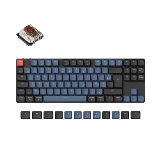 Keychron K1 PRO QMK RGB - Sans fil - 75% - Switch Marron