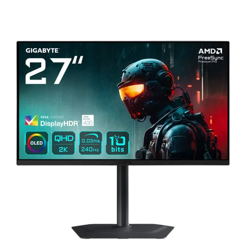 Gigabyte MO27Q2 - 27" QD-OLED QHD 240Hz 0.03ms HP USB-C KVM Pivot Adaptive Sync-Seconde Vie