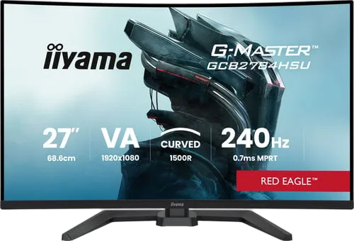 Iiyama G-Master GCB2784HSU-B1 - 27" CURVE FHD 240Hz VA 0,7m Pivot FreeSync Premium, vue 5
