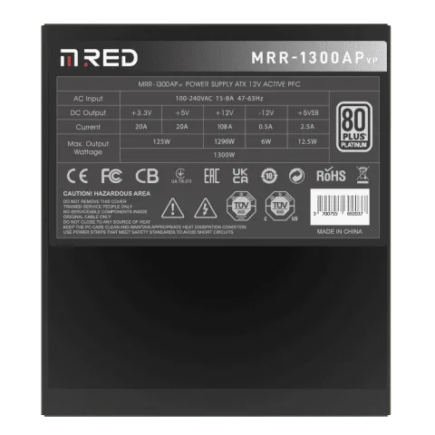 M.RED ATX 1300W - 80+ Platinum - MRR-1300AP (VP) Gen 5.0
