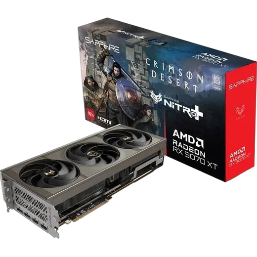 Sapphire Nitro+ RX 9070 XT CRIMSON DESERT GAMING OC 16G, vue 1