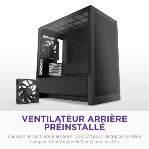 NZXT H3 Flow Noir - MT/Sans Alim/mATX