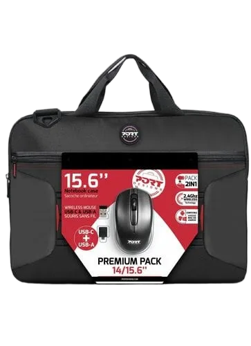 Port Premium Pack 14/15.6p Sacoche + Souris sans fil