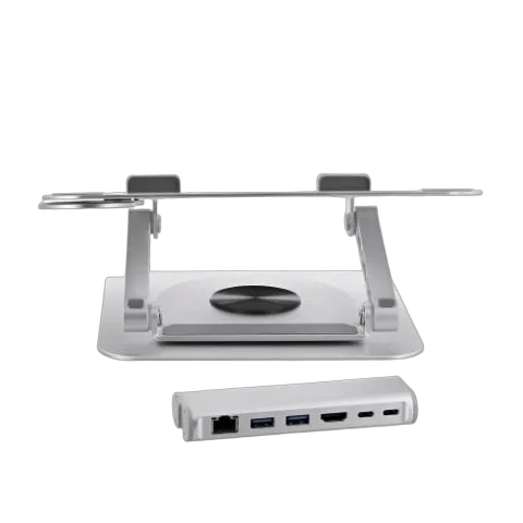 T'nB iClick Support notebook - 6 ports - Gris, vue 9