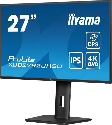 Iiyama PROLITE XUB2792UHSU-B6 - 27" 4K 60Hz IPS 4ms Pivot USB-C HP économie d'énergie dynamique