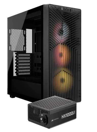 Corsair 3200D RS ARGB Smoke Noir + HX1000i SHIFT Noir