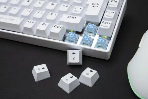 The G-LAB Keyz Titanium HE 65% - Magnétique - Filaire - RGB - Blanc