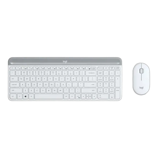 Logitech MK470 White - Slim Wireless Combo, vue 1