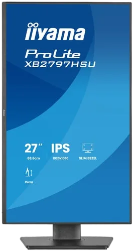 Iiyama Prolite XB2797HSU-B1 - 27" FHD 120Hz IPS 4ms Pivot Adaptive Sync, vue 3