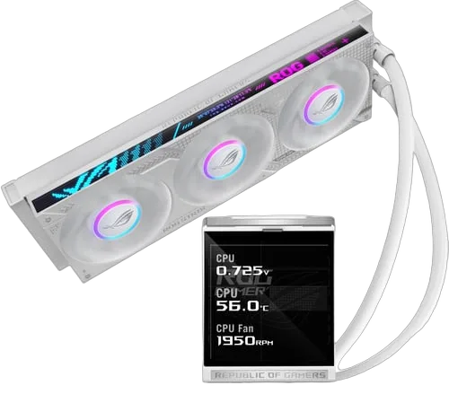 Asus ROG Strix LC IV 360 ARGB LCD - 360mm - Blanc, vue 2