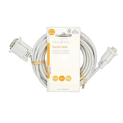 Nedis Câble D-Sub 9 mâle/femelle - 5m - Blanc