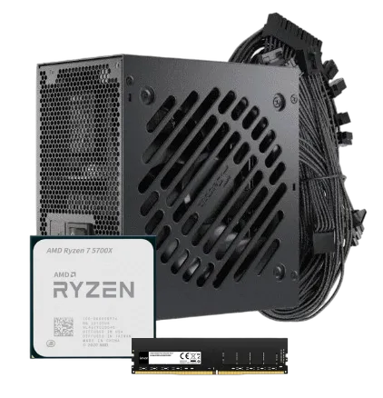AMD Ryzen 7 5700X Tray + LD4AU016G0 2x16Go + Core BC-750