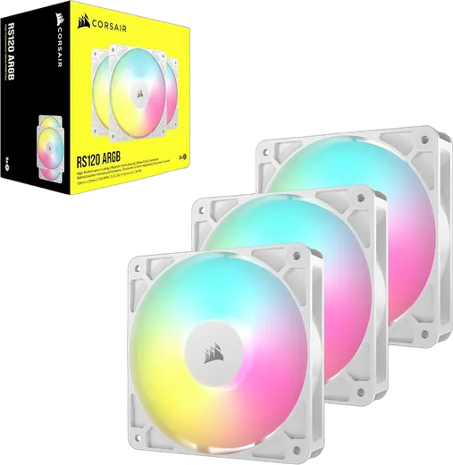 Corsair RS120 ARGB Triple pack - Blanc