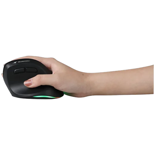 Bluestork Ergo Lumi - Sans-Fil - RGB - Noir