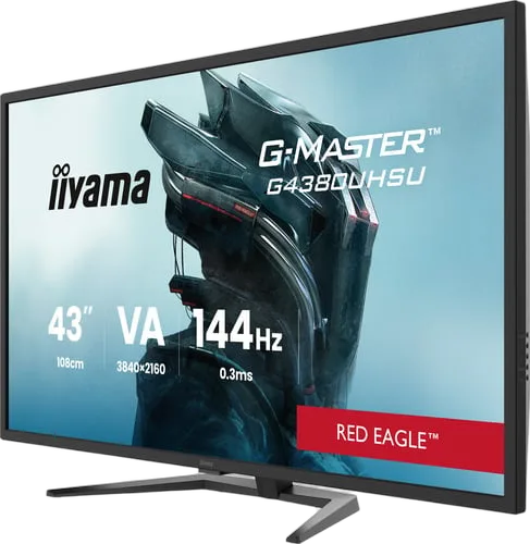 Iiyama G4380UHSU-B2 - 42.5" 4K 144Hz 0.3ms Adaptive Sync, vue 3