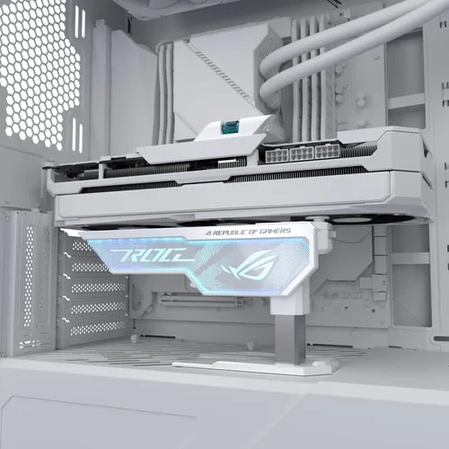 Asus XH01 ROG HERCULX Support carte graphique - Geforce RTX Série 40 - Blanc, vue 5
